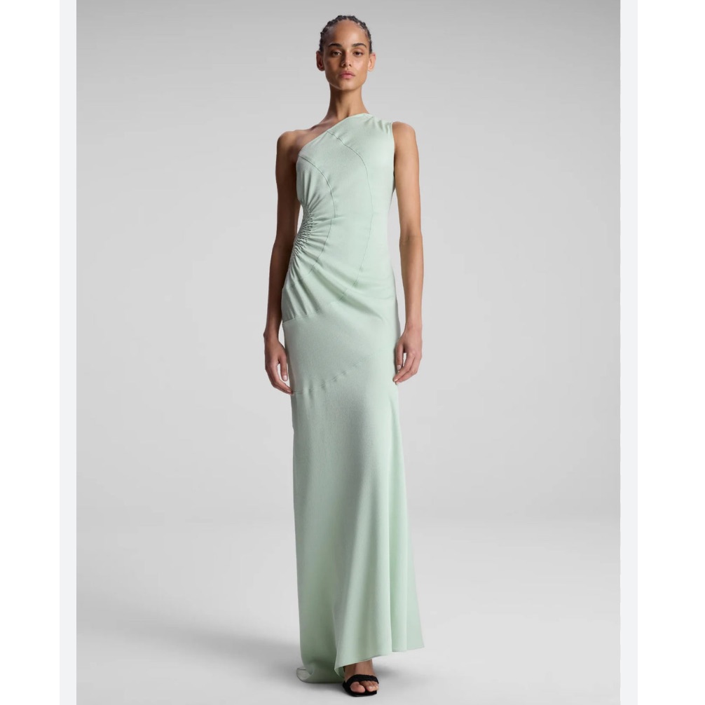 Alc Paige One Shoulder Dress In Mint.